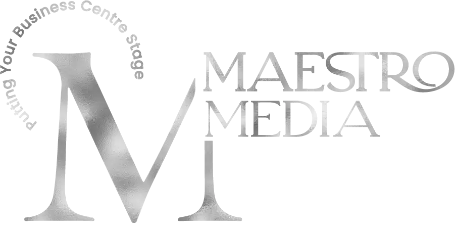 Maestro Media Logo Design Silver