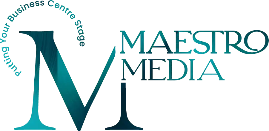 Maestro Media Logo Design Teal